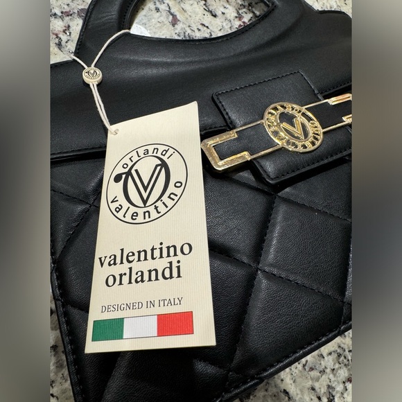 Valentino Orlandi Vegan Leather Quilted Crossbody Bag - Picture 5 of 16